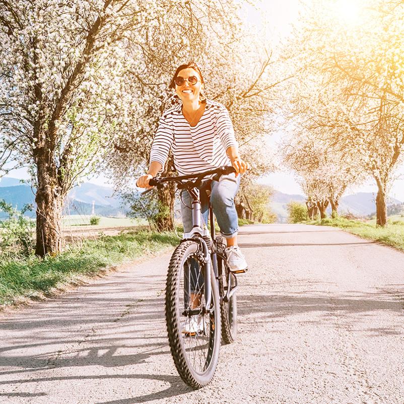 Fietsen in de zon