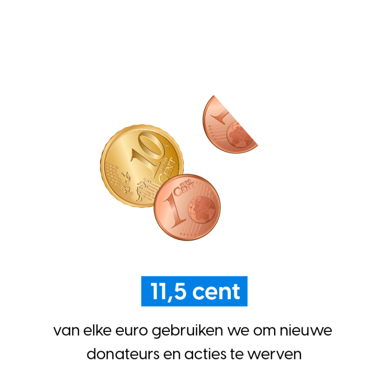 11,5 cent in muntjes