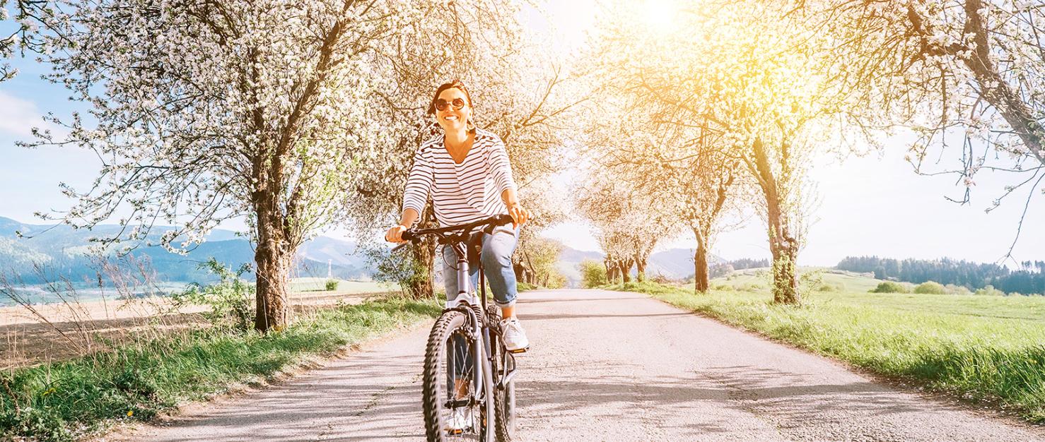 Fietsen in de zon