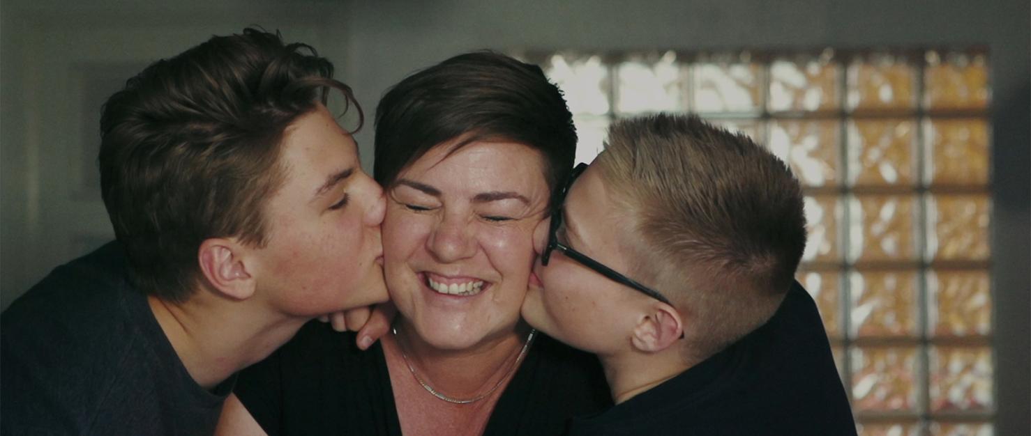 Carola met haar zoons