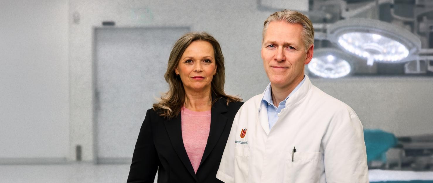 Marc Besselink en donateur campagnefoto Samen sneller